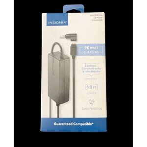 Insignia 90W Universal Laptop Charger 10ft Cord w/ Tips AC Adapter NS-PWLC591 NI
